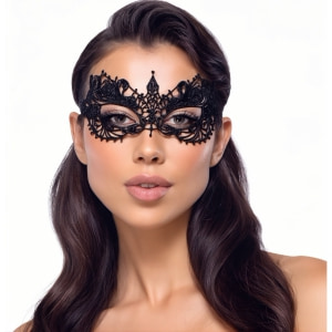 Masca Brodată Elegantă Cottelli Collection Unisize Negru pe Denysa.ro