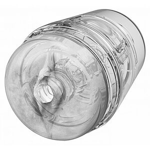 Masturbator Dublu Pop-Off Optix Main Squeeze Transparent pe Denysa.ro