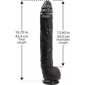 Maxi Dildo Penis Rambone 38cm Negru