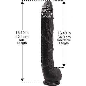 Maxi Dildo Penis Rambone 38cm Negru