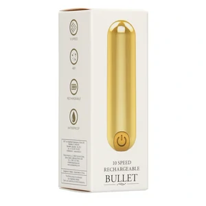 Mini Vibrator 7 Speed Rechargeable Auriu