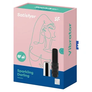 Mini Vibrator Satisfyer Sparkling Darling Chrome Negru