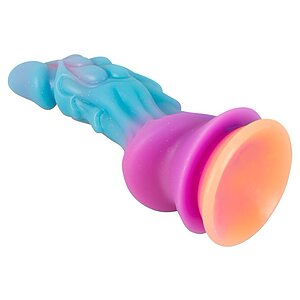 Mystic Dragon – Dildo Fosforescent cu Ventuză Puternică 21.5cm Multicolor