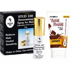 Pachet Spray Stud 100 Original + Lubrifiant Pentru Sex Oral Chocolate 100ml pe Denysa.ro