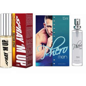 Pachet Parfum cu Feromoni Pheromen 15ml + Spray Erecție Spray M-Up 22ml pe Denysa.ro