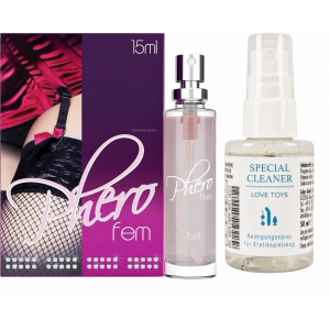Pachet Parfum Feromoni PheroFem 15ml + Special Cleaner Love Toys 50ml pe Denysa.ro