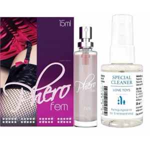 Pachet Parfum Feromoni PheroFem 15ml + Special Cleaner Love Toys 50ml pe Denysa.ro