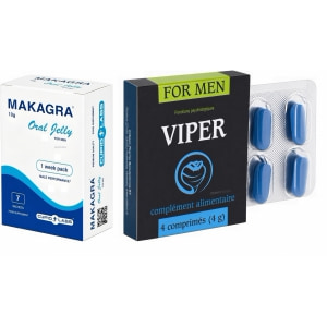 Pachet Stimulent Makagra Oral Jelly 10g + Pastile Potentă Viper FR 4 capsule pe Denysa.ro