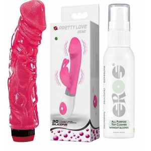 Set Plăcere Intensă — 2 Vibratoare + Spray Igienic pe Denysa.ro