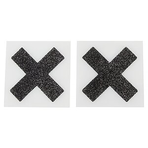 Jucarii Pentru Femei Stickere Pentru Sfarcuri Model X Negru