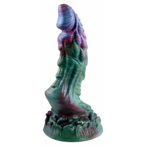 NMC Dildo 18,5 cm Din silicon Lichid, cupă De Aspirație Multicolor pe Denysa.ro