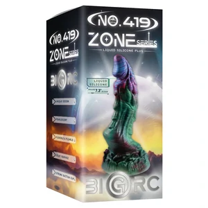NMC Dildo 18,5 cm Din silicon Lichid, cupă De Aspirație Multicolor