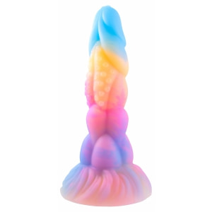 NMC Monster 20,3 cm — Dildo Silicon Fosforescent Multicolor pe Denysa.ro