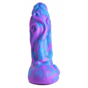 Octophallus XR Brands – Dildo Din silicon 22.3 cm Mov pe Denysa.ro
