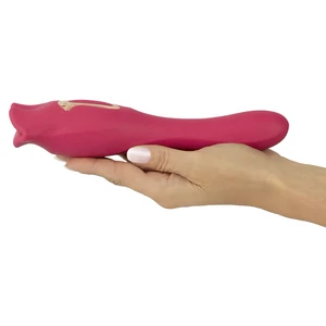 Oral Fun L – Vibrator 2 în 1, 10 Moduri, Reîncărcabil Roz
