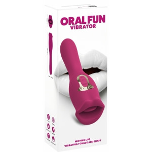 Oral Fun L – Vibrator 2 în 1, 10 Moduri, Reîncărcabil Roz