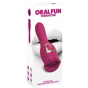 Oral Fun L – Vibrator 2 în 1, 10 Moduri, Reîncărcabil Roz