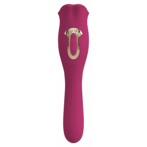 Oral Fun L – Vibrator 2 în 1, 10 Moduri, Reîncărcabil Roz