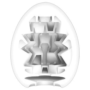 Ou TENGA Boxy Compact cu Textură Gradată  7cm Alb