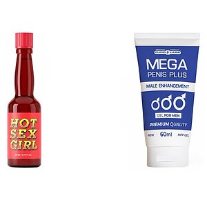 Pachet Afrodisiac Hot Sex Girl 20ml Și Gel Mărire Penis Mega Penis Plus 65ml