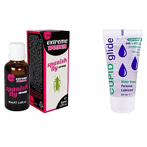 Pachet Afrodisiac Spain Fly Extreme Women + Lubrifiant Bio Cupid Glide pe Denysa.ro