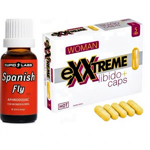 Pachet Capsule Femei eXXtreme Libido Afrodisiac 5buc + Picături Afrodisiace Spanish Fly 20ml pe Denysa.ro