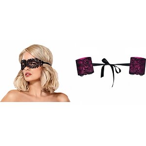Catuse Sexuale Pachet Catuse Obsessive Roseberry Mov + Masca Obsessive A710 Negru
