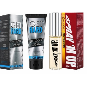 Pachet Cremă Erecție Get Hard 100ml + Spray Erecție Spray M-Up 22ml pe Denysa.ro