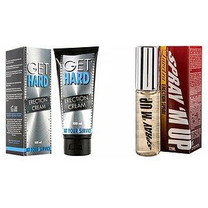 Pachet Crema Erectie Get Hard 100ml + Spray Erectie Spray M-Up 22ml