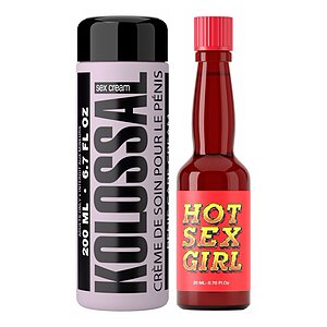Pachet Cremă Mărire Penis Kolossal 200ml + Afrodisiac Hot Sex Girl 20ml pe Denysa.ro