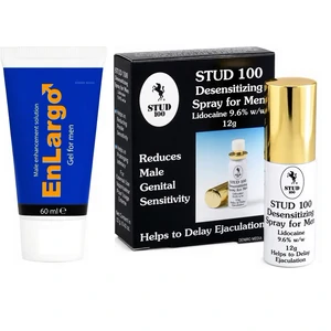 Pachet Cremă Mărirea Penisului Enlargo 100ml + Spray Stud 100 Original pe Denysa.ro