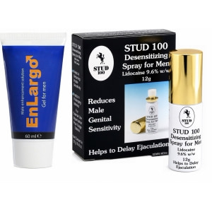 Pachet Cremă Mărirea Penisului Enlargo 100ml + Spray Stud 100 Original pe Denysa.ro
