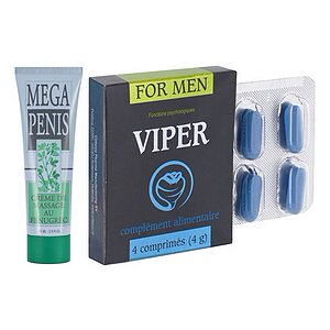 Pachet Cremă Mega Penis + Pastile Viper FR 4 pe Denysa.ro