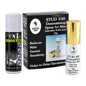 Pachet Cremă Pentru Potență Penis Booster 125ml + Spray Stud 100 Original pe Denysa.ro