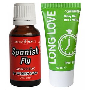 Pachet Gel Ejaculare Precoce Long Love 50ml + Picături Afrodisiace Spanish Fly 20ml pe Denysa.ro