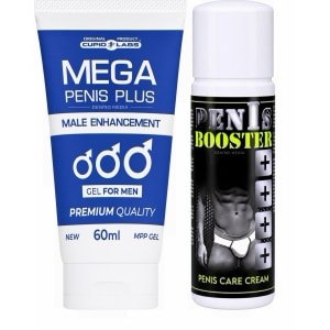 Pachet Gel Mărire Penis Mega Penis Plus 65ml Și Cremă Pentru Potență Penis Booster 125ml Pachet Gel Mărire Penis Mega Penis Plus 65ml Și Cremă Pentru Potență Penis Booster 125ml pe Denysa.ro