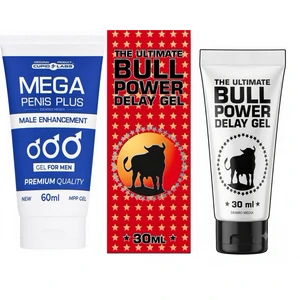 Pachet Gel Mărire Penis Mega Penis Plus 65ml Și Gel Ejaculare Prematură Bull Power Delay 30ml pe Denysa.ro