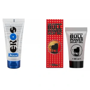 Pachet Lubrifiant Eros Aqua + Gel Ejaculare Prematura Bull Power Delay 30ml pe Denysa.ro