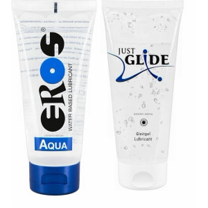 Pachet Lubrifiant Eros Aqua 200ml + Lubrifiant Just Glide Anal 200ml pe Denysa.ro