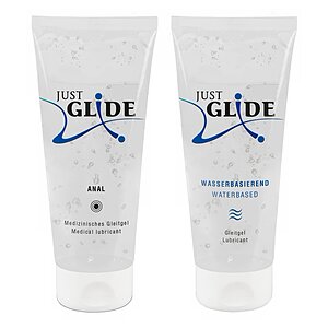 Pachet Lubrifiant Just Glide Anal 200ml + Lubrifiant Just Glide Waterbased 200ml pe Denysa.ro