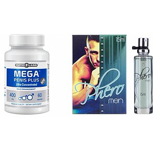 Pachet Parfum cu Feromoni Pheromen + Pastile Marirea Penisului Mega Penis Plus pe Denysa.ro