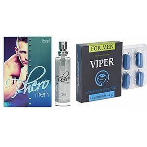 Pachet Parfum cu Feromoni Pheromen 15ml + Pastile Potenta Viper FR 4 capsule