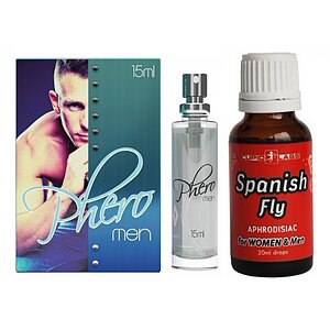 Pachet Parfum cu Feromoni Pheromen 15ml + Picături Afrodisiace Spanish Fly 20ml pe Denysa.ro