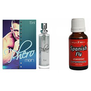 Sex Shop Promotii Pachet Parfum cu Feromoni Pheromen 15ml + Picaturi Afrodisiace Spanish Fly 20ml