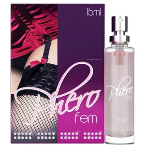 Pachet Parfum Feromoni PheroFem 15ml + Cătușe Obsessive Roseberry Mov Roz