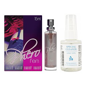 Pachet Parfum Feromoni PheroFem 15ml + Special Cleaner Love Toys 50ml pe Denysa.ro