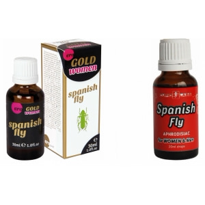 Pachet Picături Afrodisiace Spanish Fly 20ml + Afrodisiac Spanish Fly Strong Gold Women 30ml pe Denysa.ro