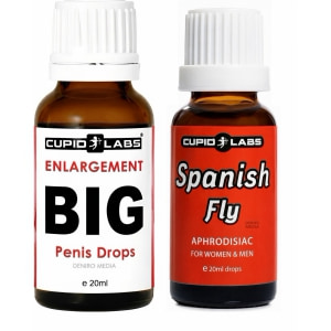 Pachet Picături Big Penis Drops 20ml + Picături Afrodisiace Spanish Fly 20ml pe Denysa.ro