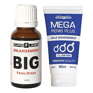 Pachet Picături Big Penis Drops 20ml Și Gel Mărire Penis Mega Penis Plus 65ml pe Denysa.ro