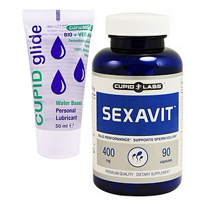 Pachet Promo Sexavit Potență 90 capsule + Lubrifiant Bio Cupid Glide pe Denysa.ro